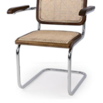 Bauhaus Cantilever Metal Rattan Dining Chair Arm & Armless For Cafe Hotel 3f1cb894 2268 4edf a965 4f42a050714b
