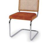 Bauhaus Metal Rattan Chair Set Cantilever Dining & Rolling Office Chair For Cafe Office 40578df9 95b2 49c2 a9a5 b084d5845053