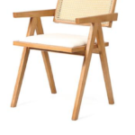 Japanese Minimal Solid Wood Armrest Rattan Dining Folding Chair For Cafe Tea House Hotel 71e659b9 dfc2 4d91 9c20 e062305f11c7