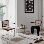 Bauhaus Cantilever Metal Rattan Dining Chair Arm & Armless For Cafe Hotel 8c89d2a1 119e 4118 8d25 c8c2a748b93c