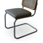 Bauhaus Cantilever Metal Rattan Dining Chair Arm & Armless For Cafe Hotel d1200e52 4763 4819 9d10 dced971e3bc3