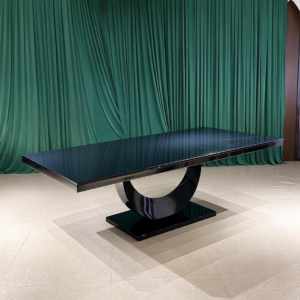 C-shaped leg black or white top wedding banquet table from Xingchen Furniture